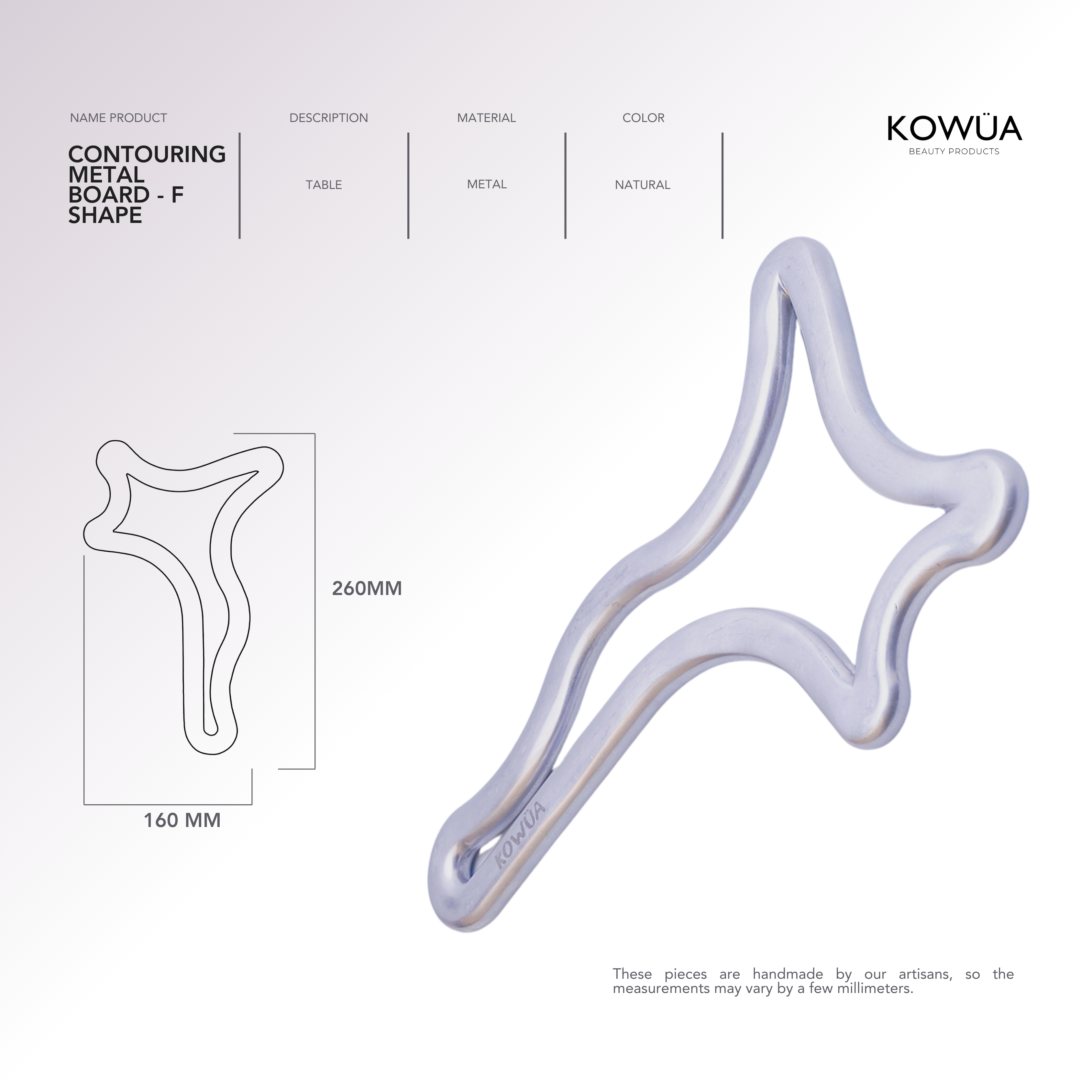 Contouring Metal Board - F Shape